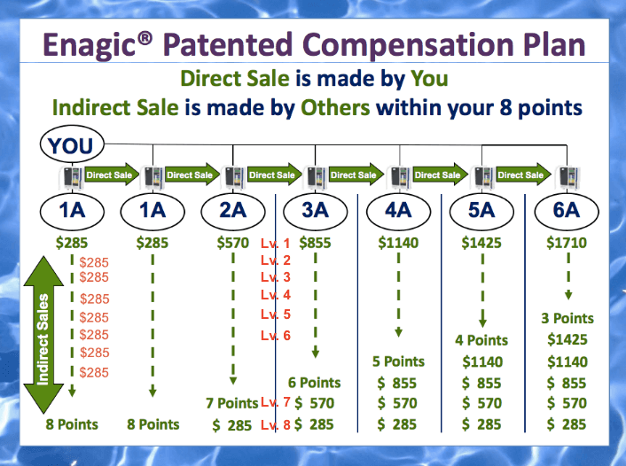 Enagic Compensation Plan example SD 501