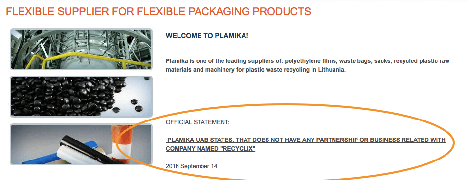 Plamika Official Statement About Recylcix