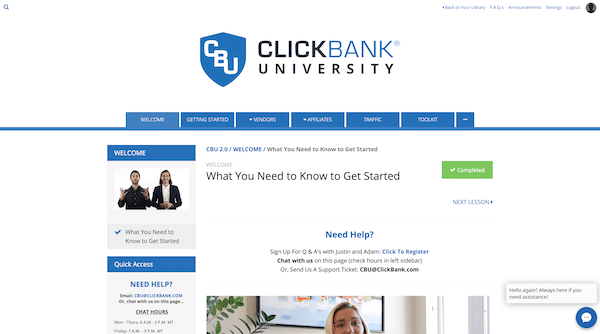 ClickBank University Members Area