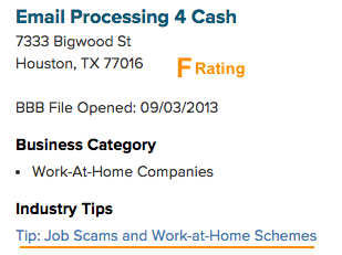 Email Processing BBB Complaint