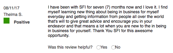 BBB Positive Review SFI