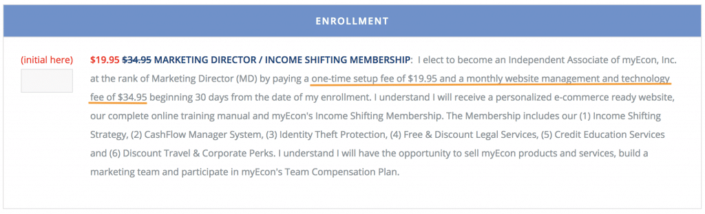 myEcon Startup Costs