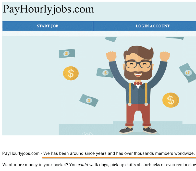 Pay Hourly Job Website