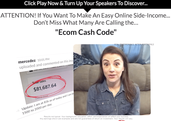 Fake Testimonial Ecom Cash Code