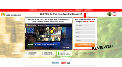 Weed Millionaire - Scam or Legit
