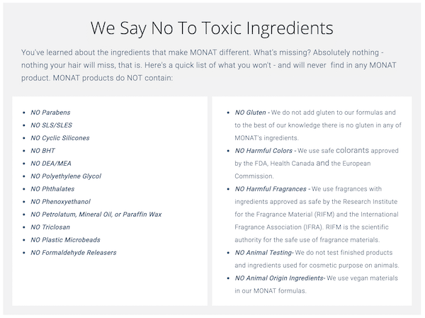 Products Free From Toxic Chemicals