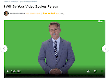 Actor from Fiverr doing video