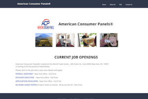 American Consumer Panels website fake job openings