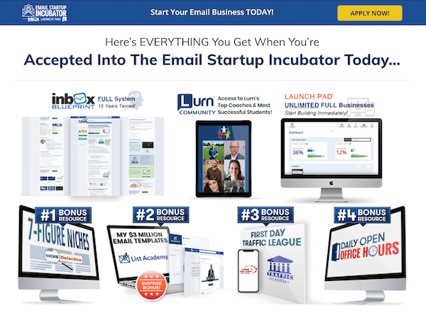 Email Startup Incubator Package