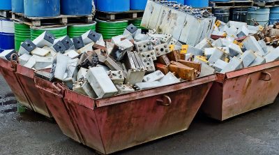 Pile of Junk Batteries to be Recycled