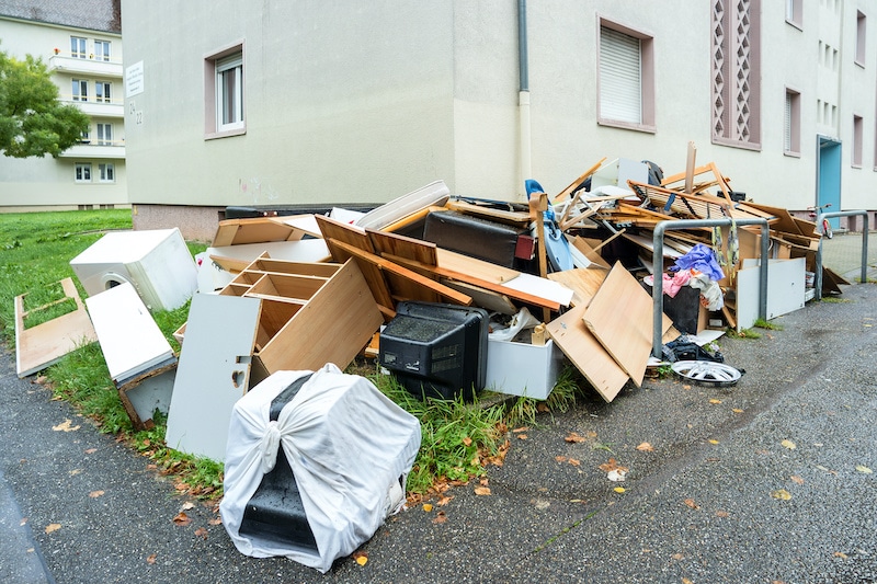 Pile of Junk on Side of Road