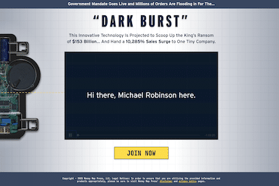 Michael Robinson’s Dark Burst presentation