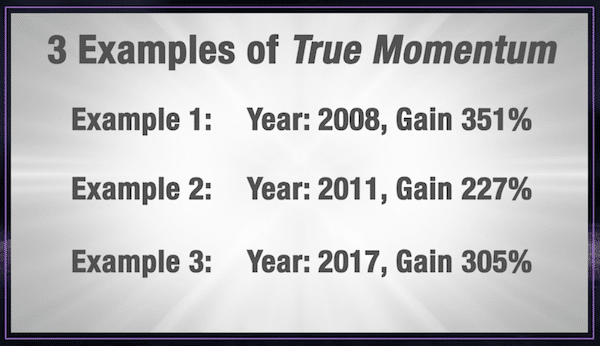 Examples of True Momentum stock picks