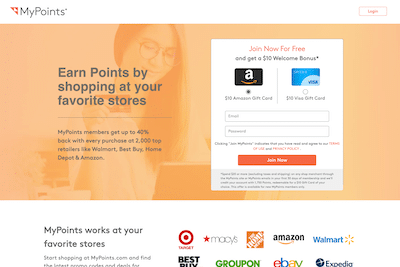 MyPoints website review banner