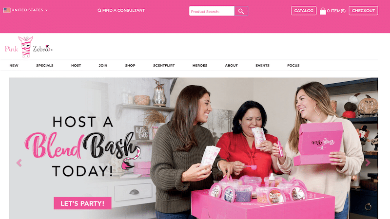Pink Zebra consultant website