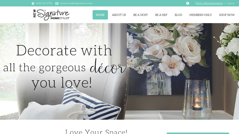 Signature Homestyles website