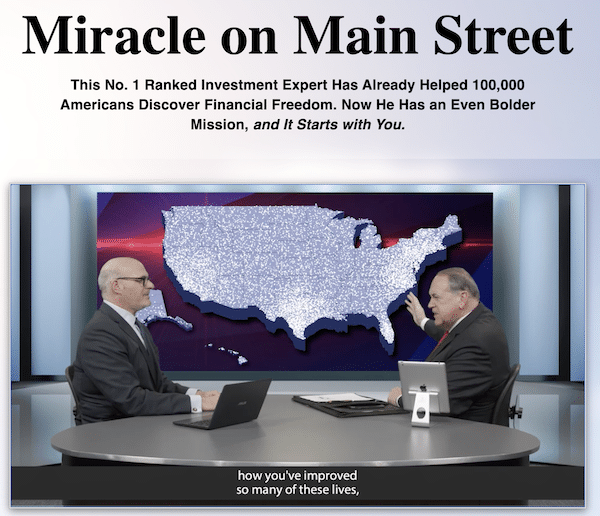 Miracle On Main Street presentation featuring Charles Mizrahi and Mike Huckabee.