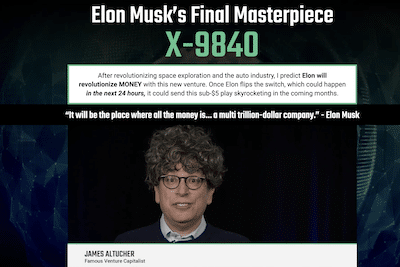 James Altucher’s X-9840 Stock (“Elon Musk’s Final Blueprint”)